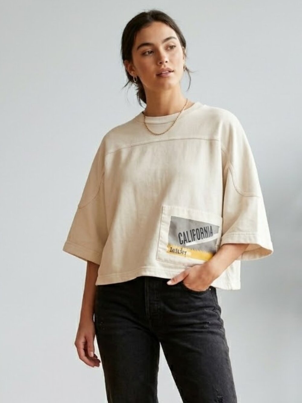 Vintage Interaction Sportswear California Berkeley Cropped Sweatshirt Size M
